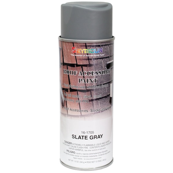 Roofing Spray Paint, Slate Gray, 12 PK